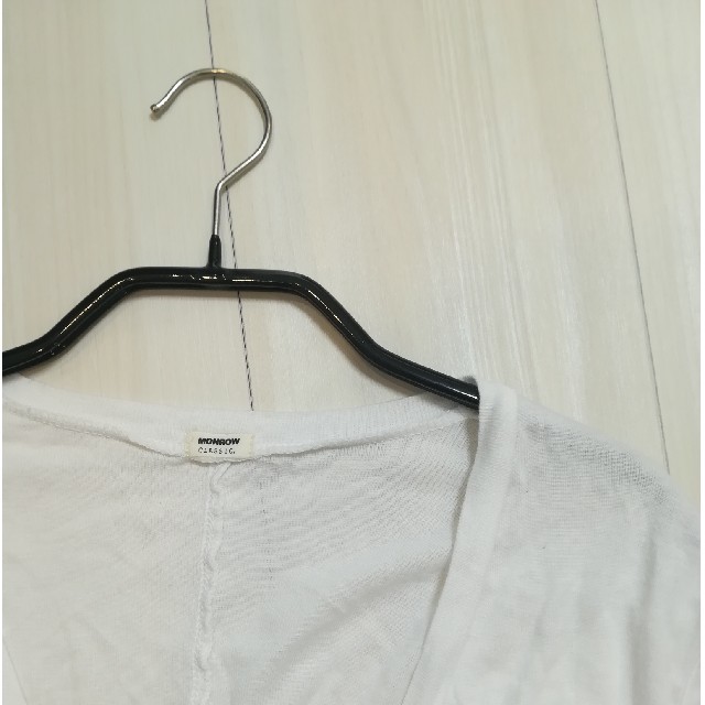 DEUXIEME CLASSE(ドゥーズィエムクラス)のMONROW VネックＴシャツ★ホワイト レディースのトップス(Tシャツ(半袖/袖なし))の商品写真