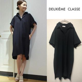 ドゥーズィエムクラス(DEUXIEME CLASSE)の新品 ドゥーズィエム クラス ジョーゼット シャツ ワンピース(ひざ丈ワンピース)