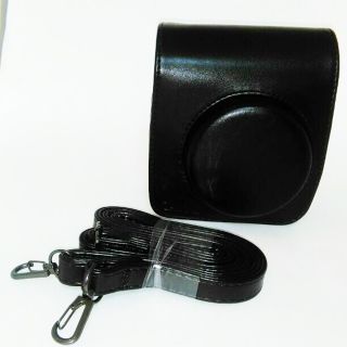 チェキ レトロ調 instax mini90専用ケース ストラップ 黒の通販 by