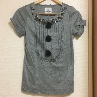 ランバンオンブルー(LANVIN en Bleu)のビジューTシャツ LANVIN en Bleu(Tシャツ(半袖/袖なし))