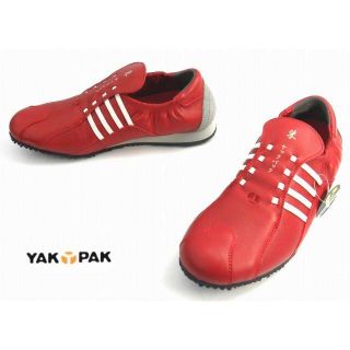 ヤックパック(YAK PAK)の24cm✨本革スニーカー 赤 YP722 YAKPAK 朱(スニーカー)
