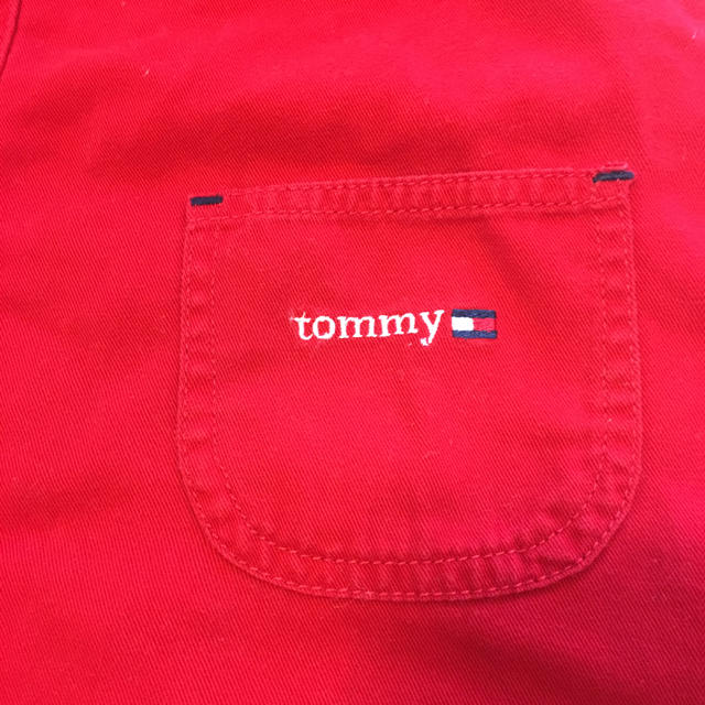 TOMMY HILFIGER(トミーヒルフィガー)のトミー 赤のワンピース 4T キッズ/ベビー/マタニティのキッズ服女の子用(90cm~)(ワンピース)の商品写真