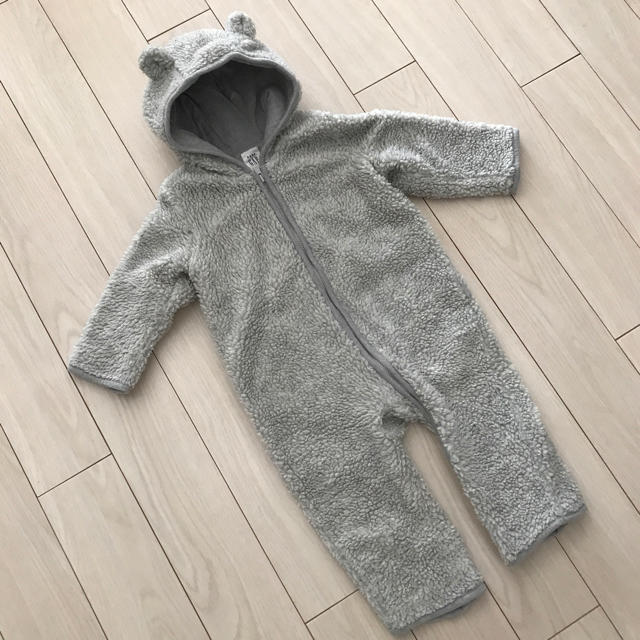 babyGAP(ベビーギャップ)のbabygap定番 くま耳 ボア カバーオール 80サイズ 美品 キッズ/ベビー/マタニティのベビー服(~85cm)(ジャケット/コート)の商品写真