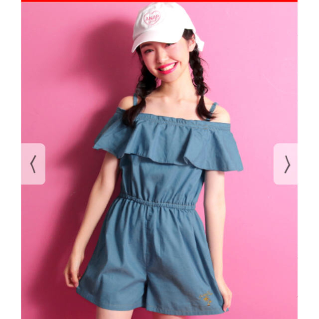 ANAP(アナップ)のアナップ オフショルワンピース キッズ/ベビー/マタニティのキッズ服女の子用(90cm~)(ワンピース)の商品写真