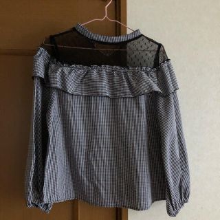 シマムラ(しまむら)のみぃ汰様専用♡しまむら♡ギンガムチェックレースコンビカットソー新品(シャツ/ブラウス(長袖/七分))