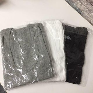 メンズ タンクトップ ２枚セット シンプル インナー バックプリント XL(タンクトップ)