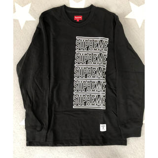 シュプリーム(Supreme)のシュプリーム supreme stacked ロンT ロゴT ブラック M(Tシャツ/カットソー(七分/長袖))