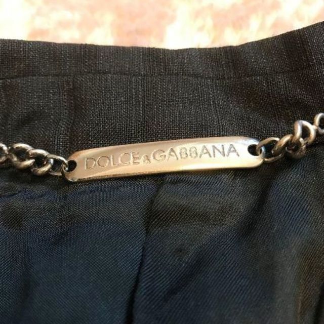 美品！☆DOLCE&GABBANA 黒タグタイトブラック1Bスーツ ４８☆