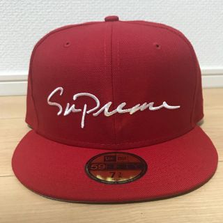 シュプリーム(Supreme)のsupreme newera classic script 7 3/8(キャップ)