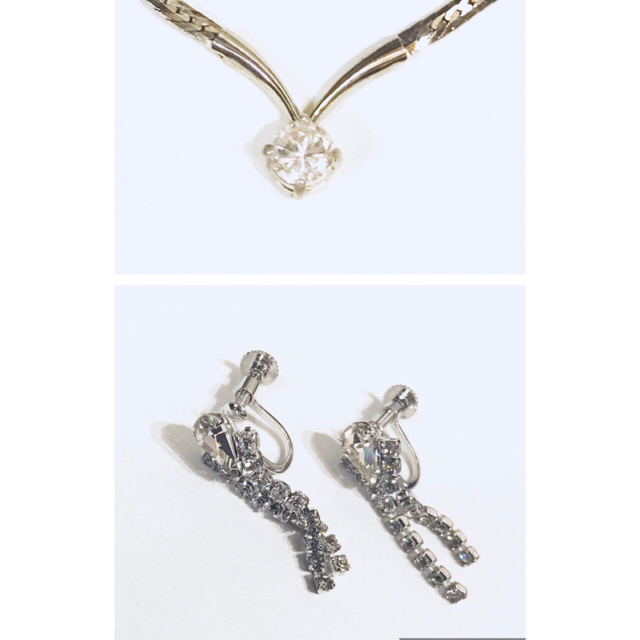 ネックレス イヤリングの2個セット シルバー 18k8f の通販 by ネックレス イヤリングの2個セット シルバー 18k8f の通販 by