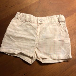 プチバトー(PETIT BATEAU)のプチバトー ショートパンツ チェック ベージュ(パンツ)