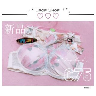 ʚ꒰⑅新品👙C75ローズレース♡ ブラ&ショーツセット⑅꒱ɞ(ブラ&ショーツセット)