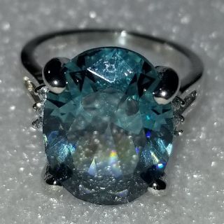 9.0ctLondonBlueトパーズdesignRing(リング(指輪))