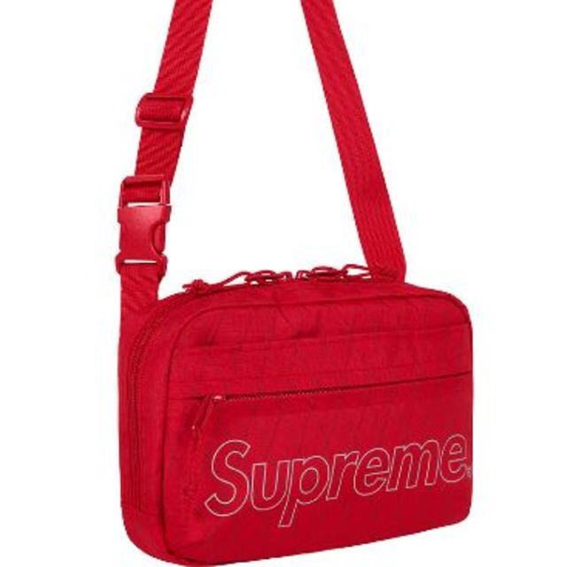 いします Supreme - supreme shoulder bag 18aw 赤 (おまけ付き)の通販