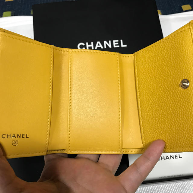 最終値下げ!!CHANEL シャネル ミニウォレット 財布 イエロー 黄色