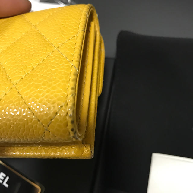 最終値下げ!!CHANEL シャネル ミニウォレット 財布 イエロー 黄色