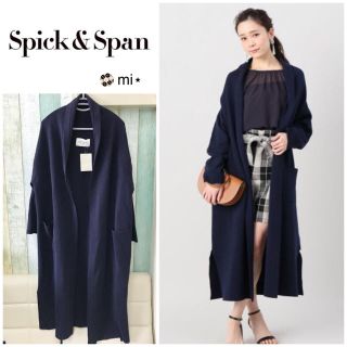 スピックアンドスパン(Spick & Span)の新品タグ付き⭐️ Spick & Span COTTON ミラノリブロングカーデ(カーディガン)