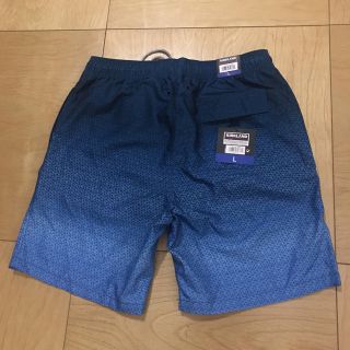 新品 KIRKLAND 海水パンツ メンズ L ブルー 水着 カークランド(水着)