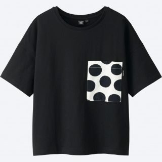 ユニクロ(UNIQLO)のユニクロ マリメッコ グラフィック Tシャツ Lサイズ／ブラック 新品タグ付き！(Tシャツ(半袖/袖なし))