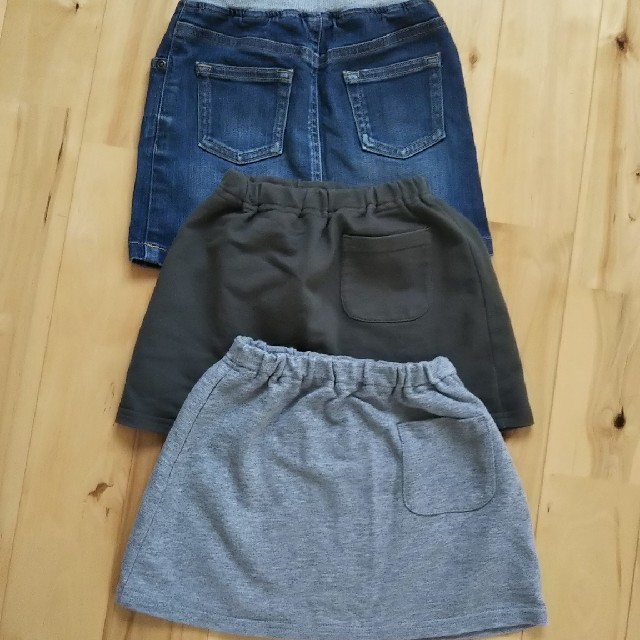 MUJI (無印良品)(ムジルシリョウヒン)の無印良品 子供 スカート 3枚セット キッズ/ベビー/マタニティのキッズ服女の子用(90cm~)(スカート)の商品写真
