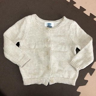 オールドネイビー(Old Navy)のオールドネイビー♡カーディガン ラメ入りベージュ 80-85cm(カーディガン/ボレロ)