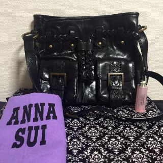 アナスイ(ANNA SUI)のANNA SUI アナスイ 本革レザー ショルダーバッグ(袋付き)(ショルダーバッグ)