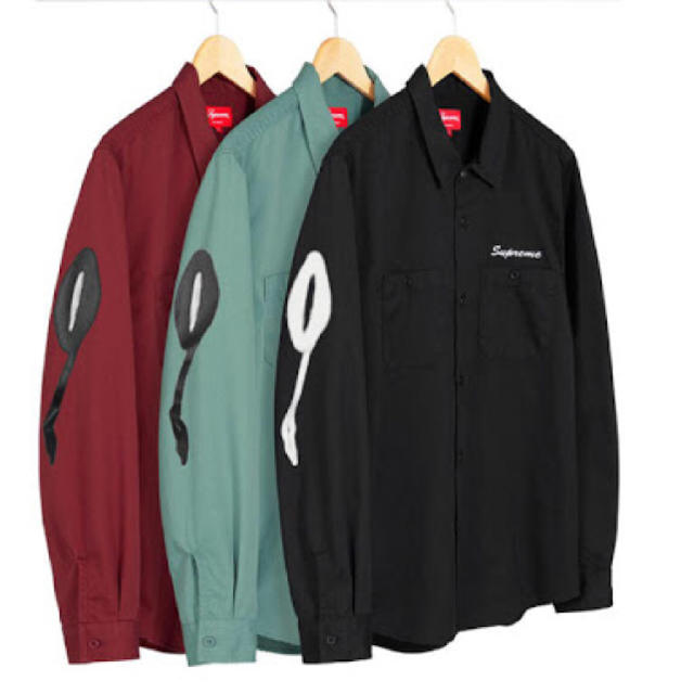 supreme Rose L/S Work Shirt black S