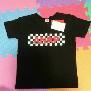 アナップキッズ(ANAP Kids)のNONCAN様専用♡ANAP☆チェッカー柄ブラックＴ120(Tシャツ/カットソー)