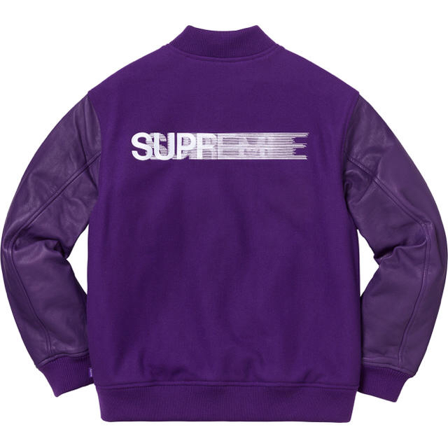 ベビーグッズも大集合 Supreme 紫 jacket varsity logo motion supreme