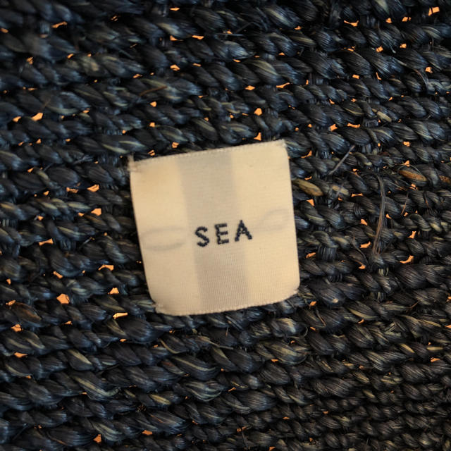 SEA(シー)のsea カゴバーキン ネイビー Mサイズ レディースのバッグ(かごバッグ/ストローバッグ)の商品写真