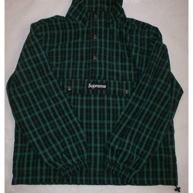 メンズsupreme Nylon Plaid Pullover [L] green 緑