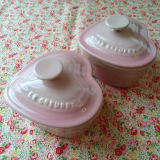 ルクルーゼ(LE CREUSET)のルクルーゼ　ラムカンダムール　ハートココット蓋付き(食器)