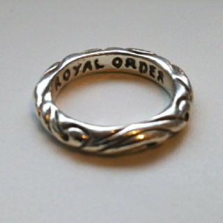 ROYAL ORDER ロイヤルオーダー RIBBON BAND リボンバンド 指輪 1点 6号相当 925シルバー リング アクセサリー レディース AC1432AF1