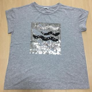 ザラ(ZARA)のZARA  スパンコールTシャツ(Tシャツ(半袖/袖なし))