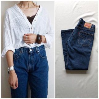 リーバイス(Levi's)の濃紺 リーバイス505 ハイウエストデニムパンツ USA LEVI'S(デニム/ジーンズ)