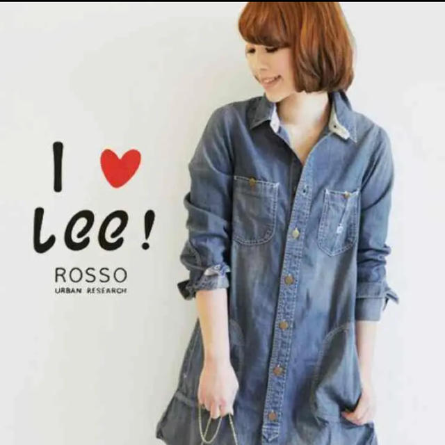 URBAN RESEARCH ROSSO(アーバンリサーチロッソ)のLee×Rosso デニムシャツワンピース  レディースのワンピース(ひざ丈ワンピース)の商品写真