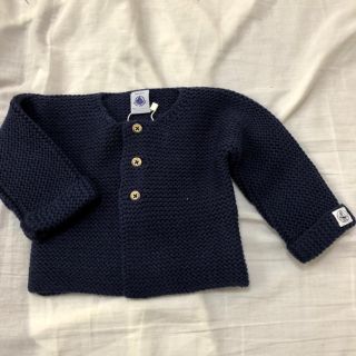 プチバトー(PETIT BATEAU)のSALE☆12m プチバトー ガーター編みニットカーディガン(カーディガン/ボレロ)