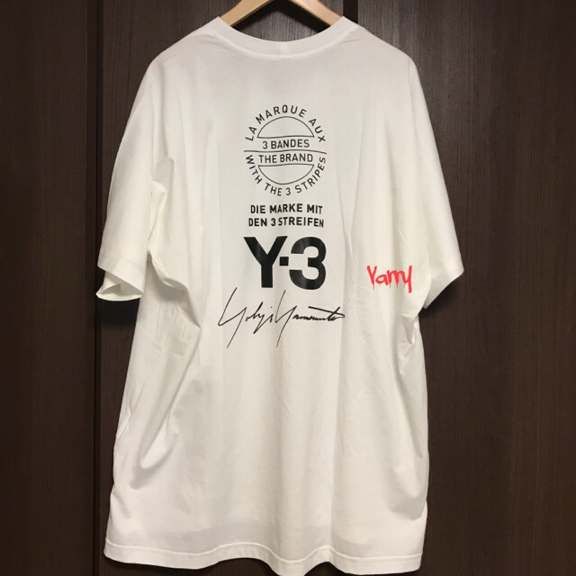 カラーホワイト白Y-3 ロゴ Tシャツ ワイスリー yohji yamamoto adidas