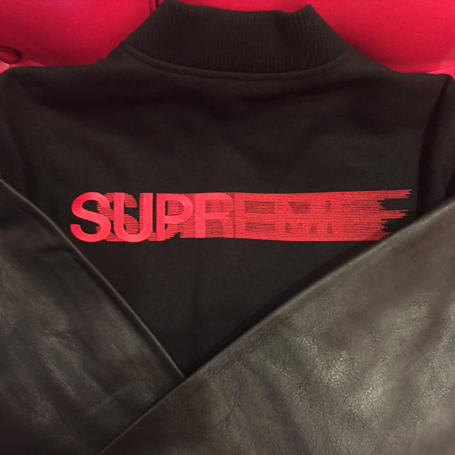 【返品不可】 varsiry logo motion supreme - Supreme jacket 新品 L スタジャン