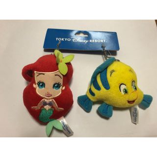 ディズニー(Disney)のアリエルぬいぐるみバッジ(キャラクターグッズ)