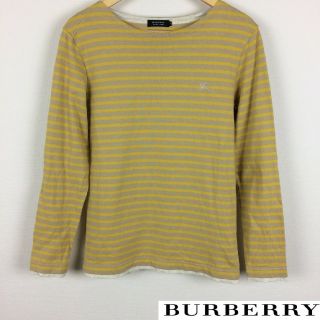 バーバリーブラックレーベル(BURBERRY BLACK LABEL)の美品 BURBERRY BLACK LABEL 長袖カットソー 厚手 ボーダー(Tシャツ/カットソー(七分/長袖))