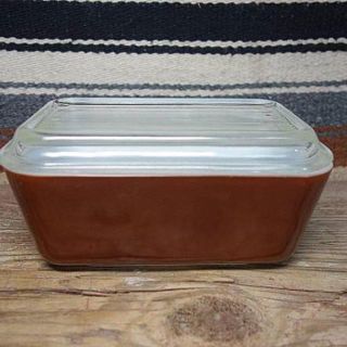 パイレックス(Pyrex)のオールドパイレックス レフリジレーター(M)ブラウン 542(収納/キッチン雑貨)