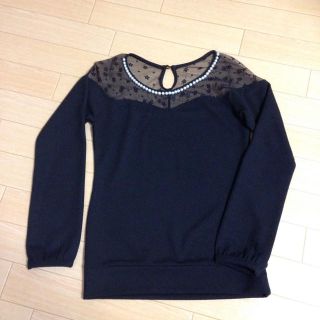 セシルマクビー(CECIL McBEE)の新品 セシル パールトップス(カットソー(長袖/七分))