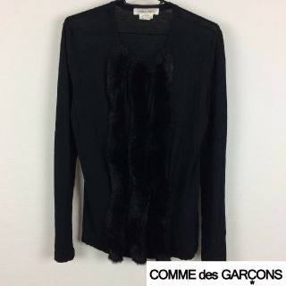 コムデギャルソン(COMME des GARCONS)の美品 コムデギャルソン 長袖カットソー レディース ブラック サイズS(カットソー(長袖/七分))