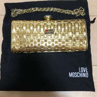 モスキーノ(MOSCHINO)のMOSCHINOラブモスキーノジュウェル付きクラッチバッグ (クラッチバッグ)