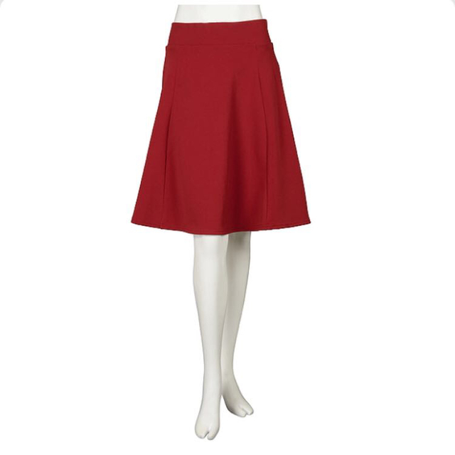 GU(ジーユー)の新品♥︎ひざ丈レッドスカート レディースのスカート(ひざ丈スカート)の商品写真