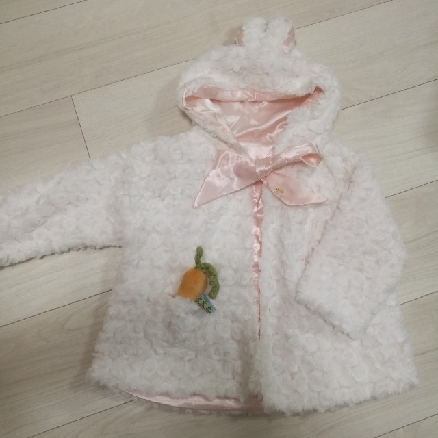 Bunnies by the Bay(バニーズバイザベイ)の白うさぎ　コート　6-12M キッズ/ベビー/マタニティのベビー服(~85cm)(ジャケット/コート)の商品写真