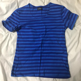 マリメッコ(marimekko)のマリメッコ ボーダー Tシャツ XSサイズ ブルー レディース(Tシャツ(半袖/袖なし))