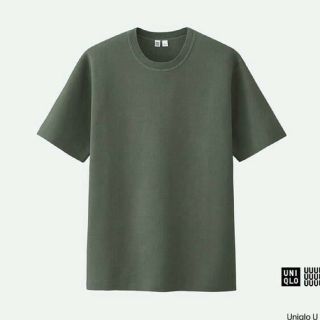 ユニクロ(UNIQLO)の新品　ミラノリブクルーネックセーター　オリーブ　Mサイズ(ニット/セーター)