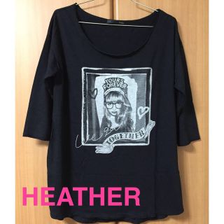 ヘザー(heather)のHETHER プリントトップス(Tシャツ(長袖/七分))